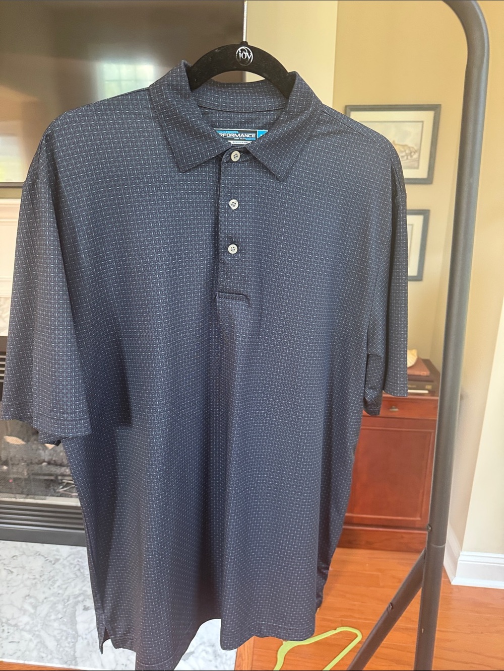Men's Navy Short-Sleeve Polo Shirt